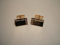 9ct diamond set Cufflinks made from customers old rings