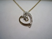 9ct yellow and white gold 'me to you' pendant set with diamonds