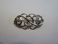 Sterling silver celtic initial brooch